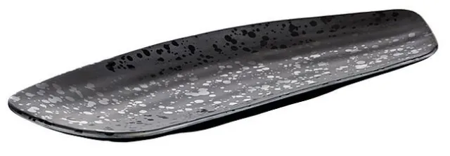 Buffet Tablett Melamin matt Schwarz 30 x 11 cm SERIE GLAMOUR Gastlando