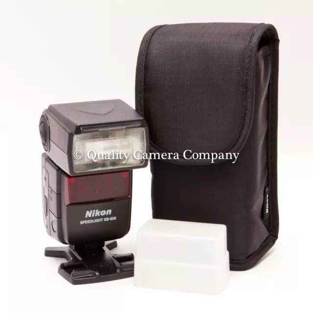 Nikon SB-600 Autofocus Speedlight+STO-FEN Diffuser+AS-19 Table Stand+Case - EX+