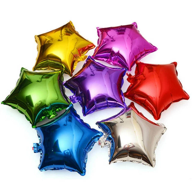 Venta al por mayor 5" pentagrama de lámina estrella globos boda decoración de fondo moda