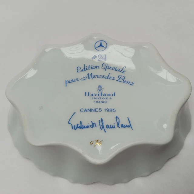 Mercedes-Benz #24 Fleur De Lis Haviland Limoges Cannes 1985 Dish 076 5.5" x 4.5"