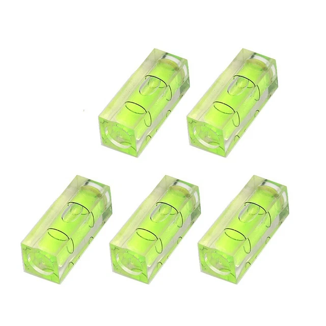 Spirit Level Spirit Niveau Tubulaire 40mm 5/10pcs Bulle Vert Nivellement Durable