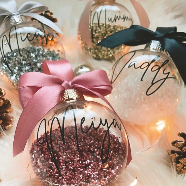 Personalised Christmas Bauble Memorial Girls-Boys Xmas Tree Decoration Hanging