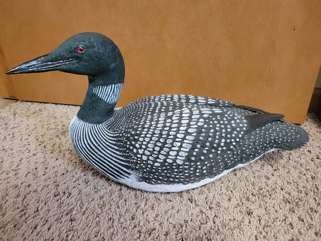 Hand Carved Full Scale Loon by Carl Hein