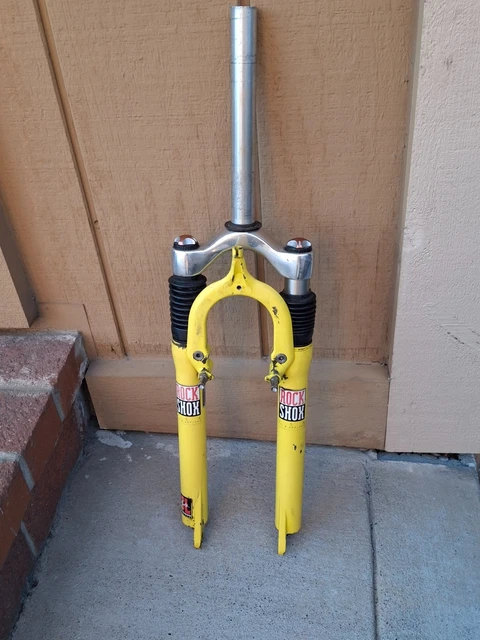 Fourche Suspension Manitou SX E Vintage - 26 Pouces VTT - Jaune - Occasion Fonctionnelle