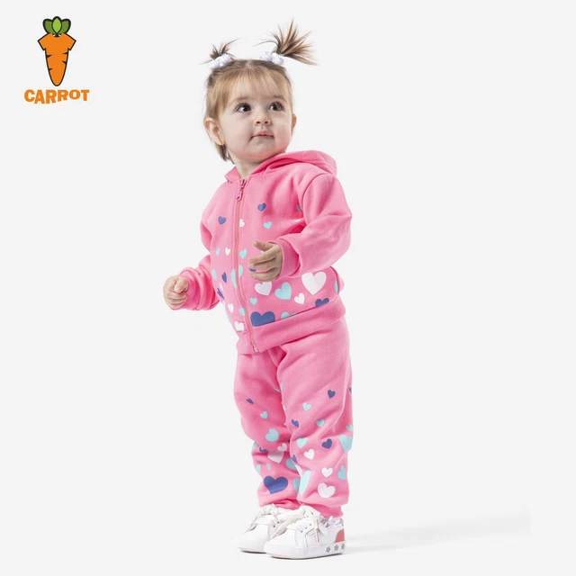Baby Girl Hoodie Jacket & Jogger Active Clothing Set 2pcs