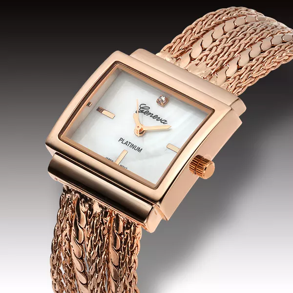 VINTAGE GENEVA PLATINUM 5208 Quartz Womens Watch New Battery Working EUR 23 33 PicClick FR