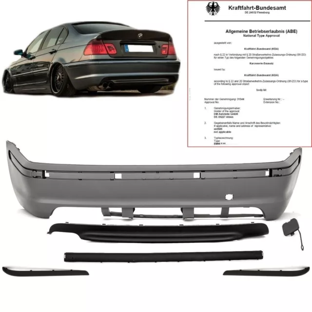 Sport Heck Stoßstange Limousine o.PDC passt für BMW 3er E46 +ABE* nicht M-Paket