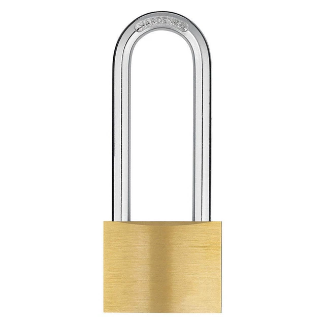 GRAINGER APPROVED 48JR16 Keyed Padlock,1 in,Rectangle,Yellow