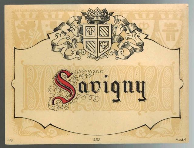 ANCIENNE ÉTIQUETTE VIN ALEXANDRE FELLOT SAVIGNY LES BEAUNE GEVREY