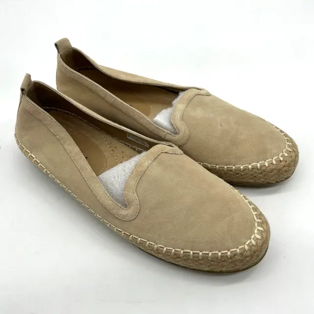 Vaneli Sport Women Slip On Size 8 M Espadrille Flats Beige Suede