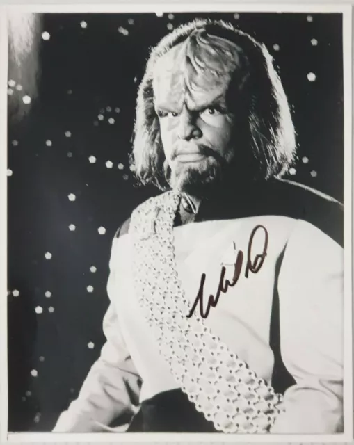 Star Treks Michael Dorn Personally Signed / Autographed Photo from Conventions