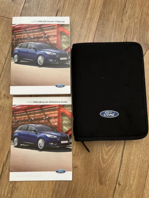 GENUINE FORD FOCUS 2014 To 2018  HANDBOOK OWNERS MANUAL WALLET NAVI AUDIO PACK