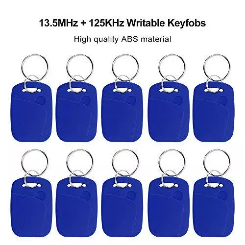 FTSTech 10pcs Porte-clés RFID Double Fréquence 125KHz et 1356MHz 2-en-1 Porte... 2