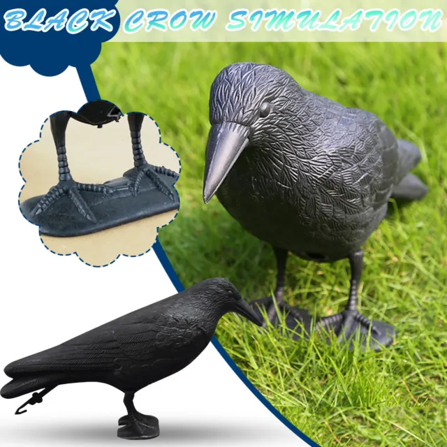 Home Decoration Fake Bird Animal Scary Toys Black Crow Model Simulation