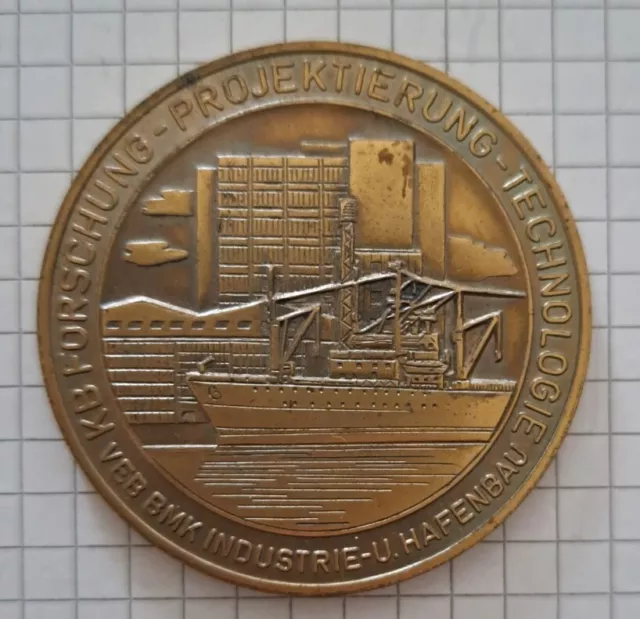 Rostock Veb BMK Industrie Und Hafenbau 1988 40 Jahre Medaille DDR GDR