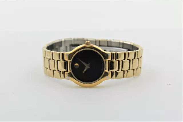 LADIES MOVADO GOLD TONE WATCH 87-A1-821 New Battery