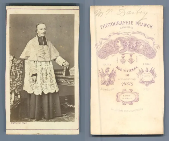 Monseigneur Darbois, religion vintage CDV albumen carte de visite,  CDV, tirag