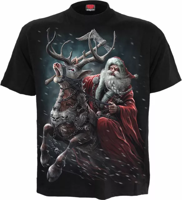 SPIRAL DIRECT NEW SLEIGHER T Shirt Biker/Rock/Christmas Gift/Xmas/Santa/Top/Tee