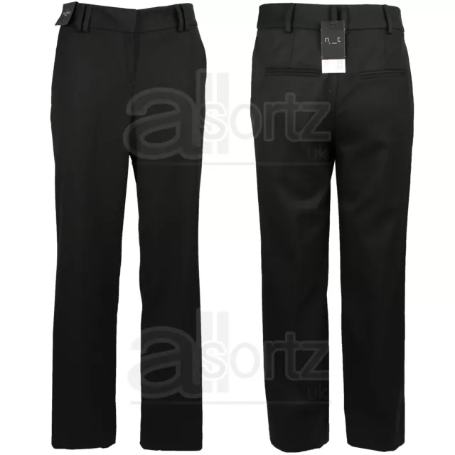 Ladies Womens Top UK Fashion Store Black Tailored Smart Work Trousers Next Day