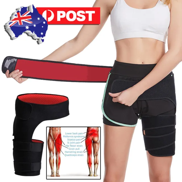 Thigh Hip Brace Compression Groin Support Wrap for Sciatica Pain Relief Thigh AU