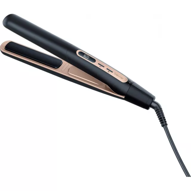 Beurer HS 100 Haarglätter schwarz/braun Ionenfunktion Schnellaufheizung 220 °C