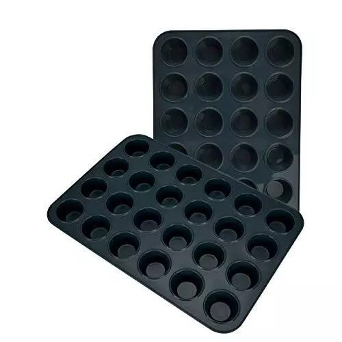 SUPER KITCHEN Stampo Antiaderente Grande in Silicone con 6 Stampi Muffin, (I8V)