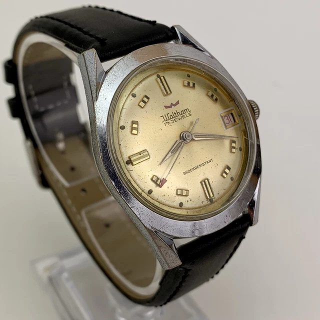 Montre Vintage Waltham 17 Rubis Avec Date - Mécanique - Fonctionne Très Bien - Occasion