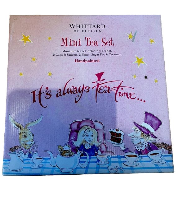 ALICE IN WONDERLAND miniature china tea set WHITTARD OF CHELSEA teapot