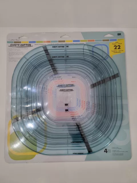 Juego de plantillas cuadradas CutterBee cortador curvilíneo cutter 4 piezas libro de recortes EK éxito