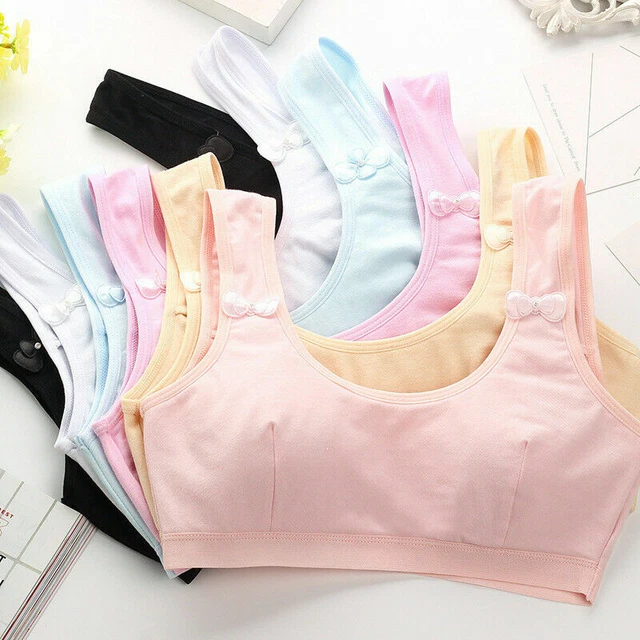 COTTON GIRLS BRA 4 pcs School Crop Back Tops EXCELLENT Underwear