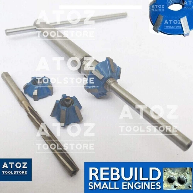 3X Briggs Stratton Valve Seat Cutter Set Pointe en carbure Petit moteur à...