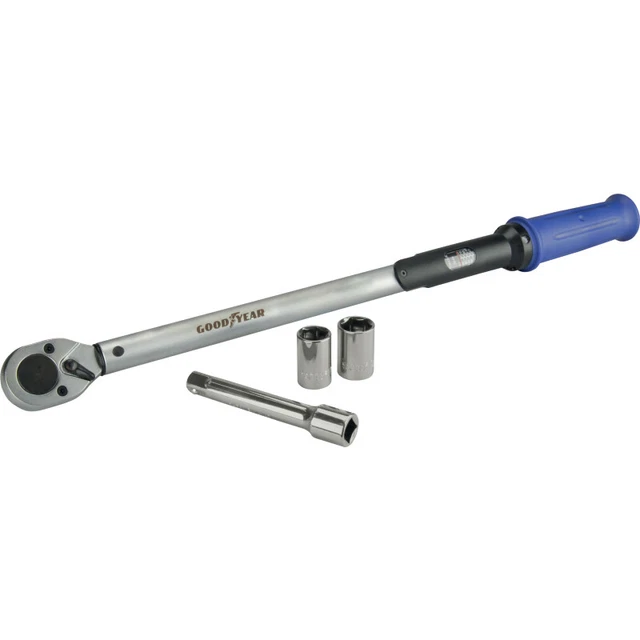 Drehmomentschlüssel Set Goodyear 42 210 Nm inkl Stecknüsse 17mm 19mm 1/2 Zoll