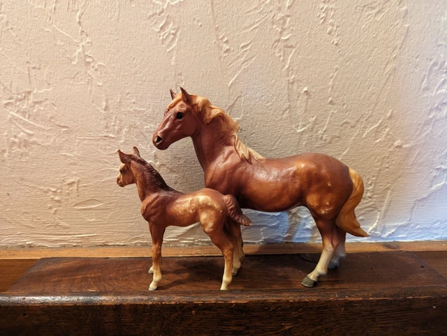 Vintage Breyer Horse Mustang Family Stallion & Foal 1976-1990