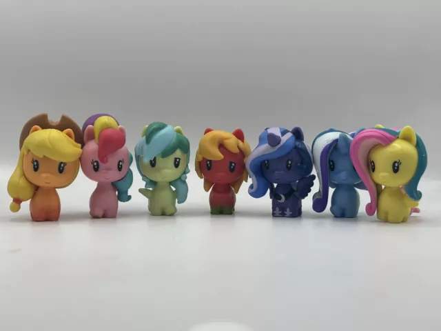Hasbro My Little Pony Lot of 7 Cutie Mark Crew Mini Figures, Rare and Blind Bags