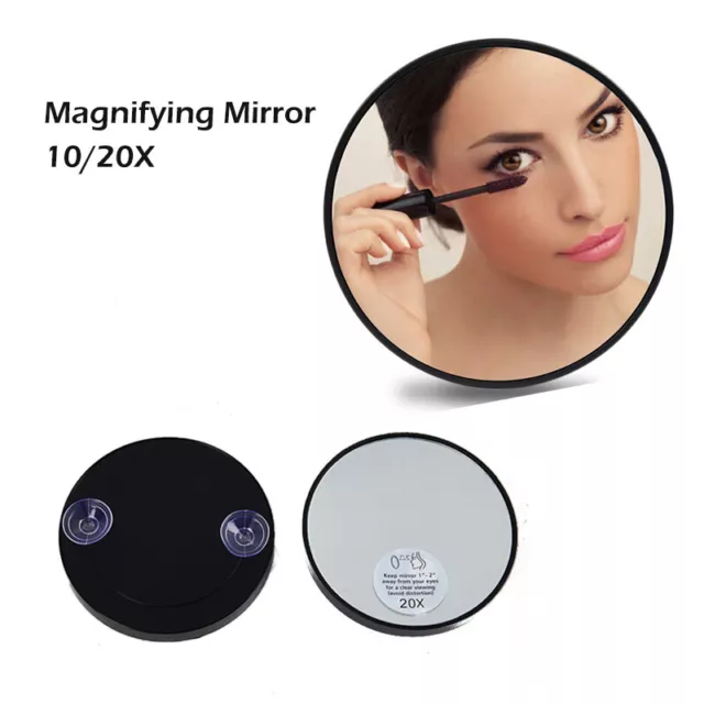 Espejo lupa de maquillaje 10/20X dormitorios oficina en casa con pinzas y