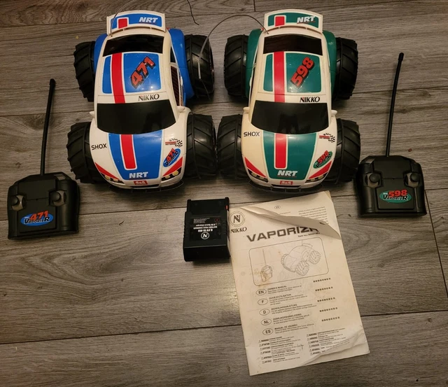 NIKKO VAPORIZR RADIO Controlled Cars x2 With Remotes, Charger & Battery