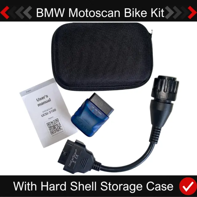 BMW Motorcycle Diagnostic Kit With Storage Case | For MotoScan BMW Bike OBD Tool