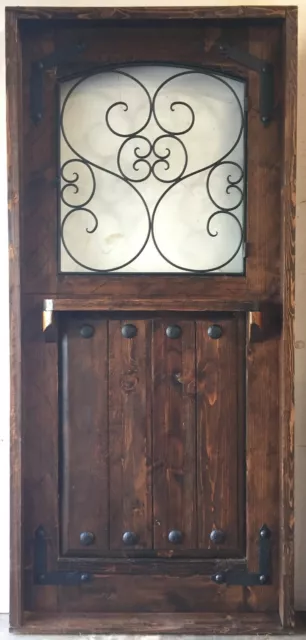 Rustic reclaimed lumber square top DUTCH door solid wood story book winery