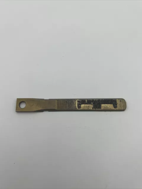 🔥Rare Vtg Brass Indianapolis Union Station Railroad Ticket Dye Strip Train #5🔥
