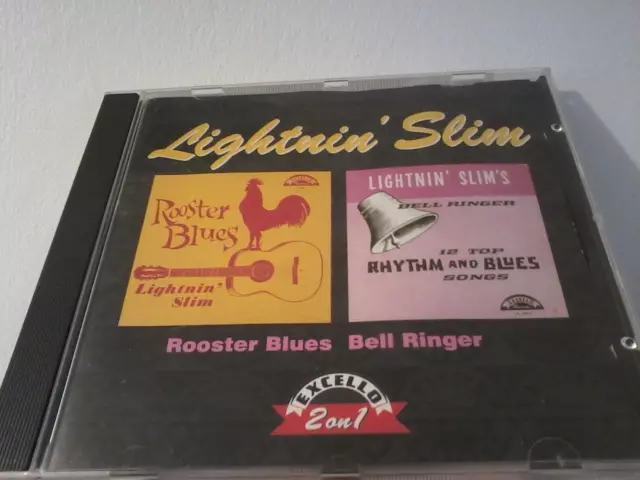 LIGHTNIN' SLIM Rooster Blues & Bell Ringer 2-On-1 CD (1994) Blues POST FREE