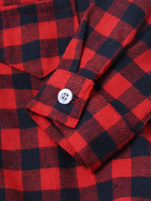 Tuta monopezzo camicia neonato bambini vestiti a quadretti manica lunga bambini 4