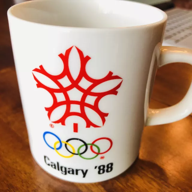 Vintage 1988 Calgary Olympic Coffee Cup/Mug  12 Oz