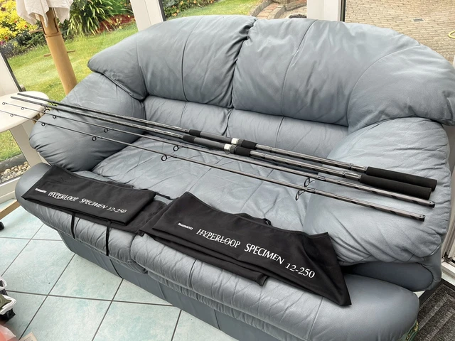 SHIMANO 'HYPERLOOP' 12FT 2.5lb TC Carp / Specimen rods (x 2) - NEW £86. ...