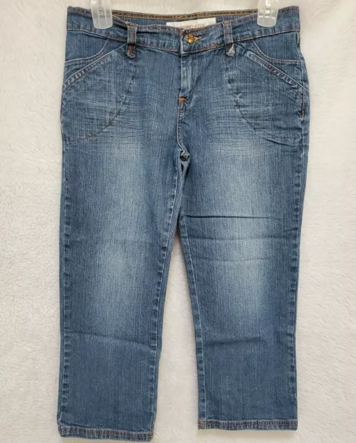 Mossimo Capri Jeans Pants Size 11 Juniors Womens Blue