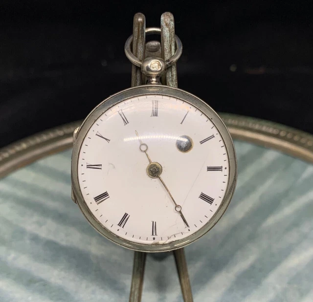 Montre De Poche (Gousset) En Argent Massif - Vintage Avant 1800, Mouvement Mécanique Manuel, Cadran Argenté