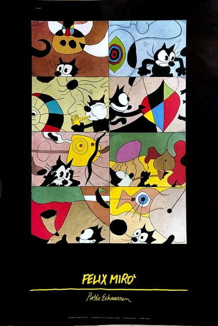 Poster Félix Le Chat 1m X 70cm Par Pablo Echauren (1996) – Édition Collection