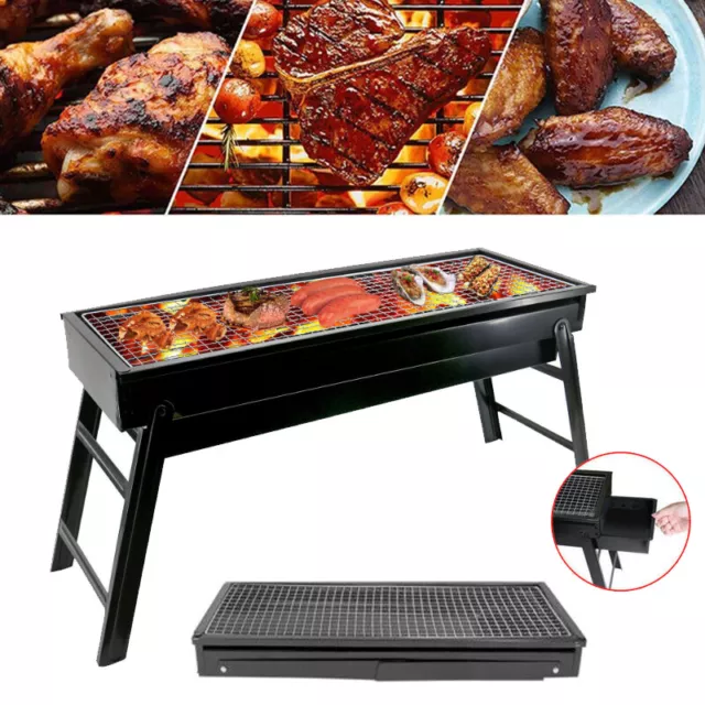 Holzkohlegrill BBQ Grill Camping Klappgrill tragbar Picknickgrill Koffer