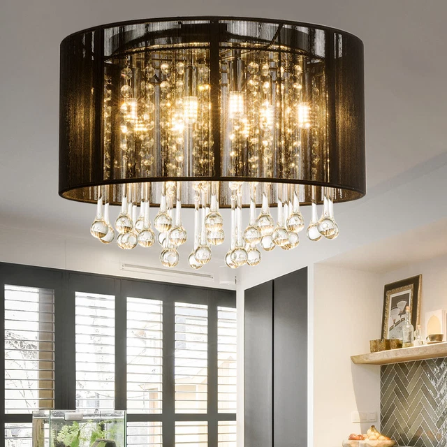 Chandelier Cristal K9 WDW – Lampe à Poser Ou Lampe De Sol 5/7 Feux – Transparent, Style Traditionnel
