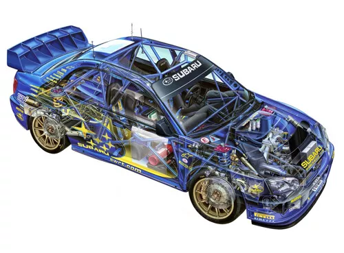 A3 Subaru Impreza WRC CutAway Rally CAR Wall Poster Art Picture Print