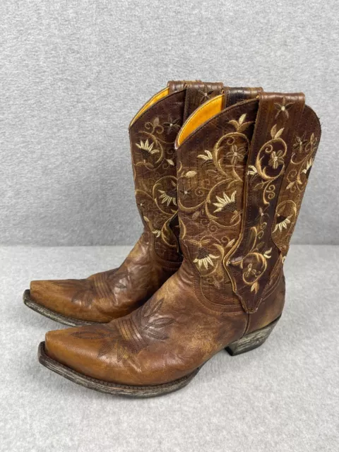 Vintage OLD GRINGO Womens Boots Cowboy Flower Embroidered Floral SIZE 7.5B